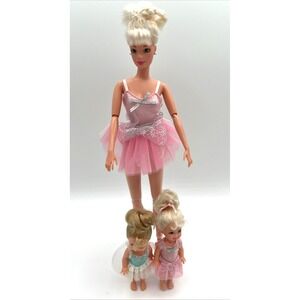 Vintage Barbie Kelly Ballet Recital Doll Lot 3 Ballerina 1997 Mattel #18187 READ